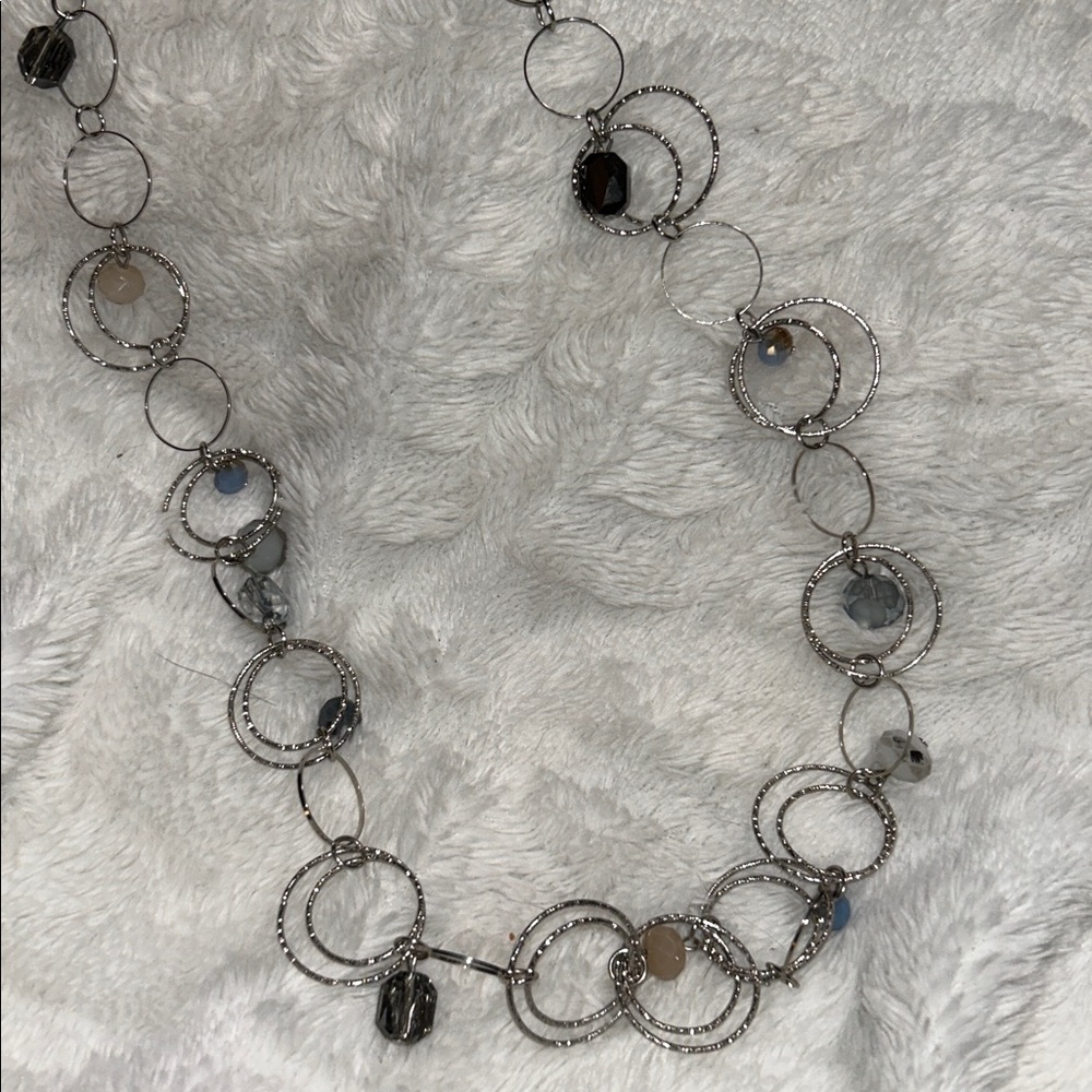 Elegant Silver and Gray Necklace